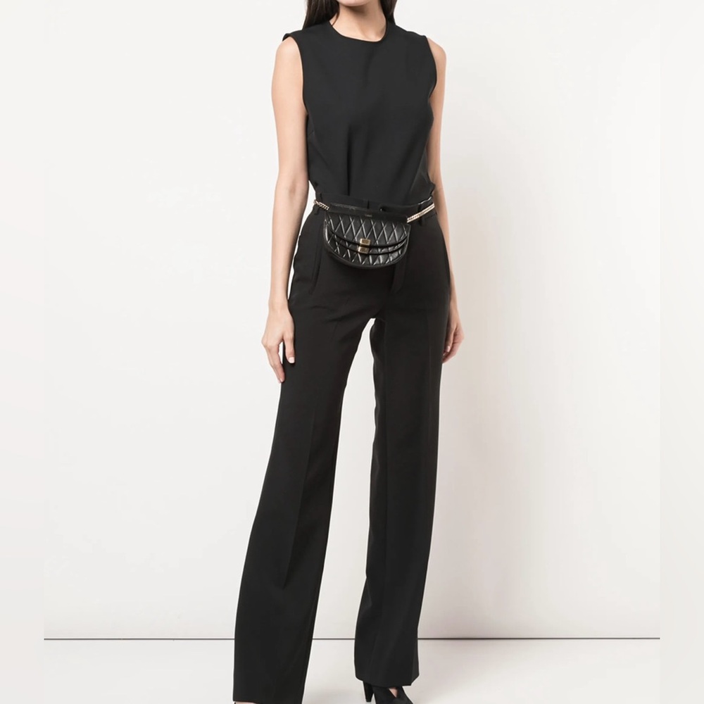 The Row Shellane Black Scuba Sleeveless Crewneck Top